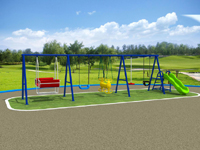 Multi-function 6 Seat Park Swing with Single Slide